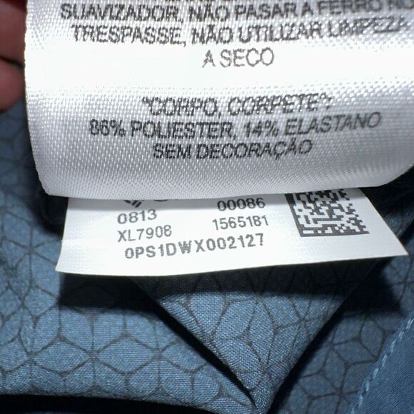 Columbia Blue Omni-Wick Button Front Top Womens XL Utility Roll Tab Sleeves - Picture 10 of 10